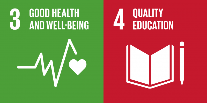 SDG 3 "Sức khỏe & Hạnh phúc" và SDG 4 "Giáo dục chất lượng"